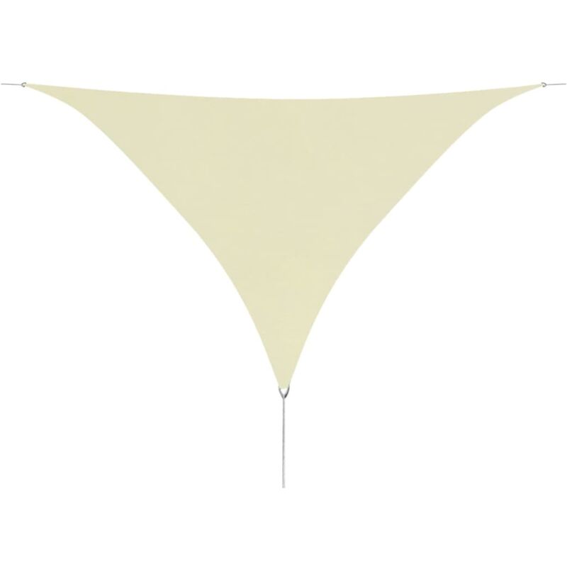 

Toldo de vela triangular de tela oxford 5x5x5 m crema - Crema