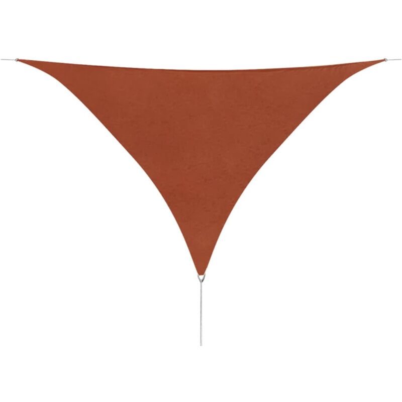 

Toldo de vela triangular de tela oxford 5x5x5 m terracota - Naranja