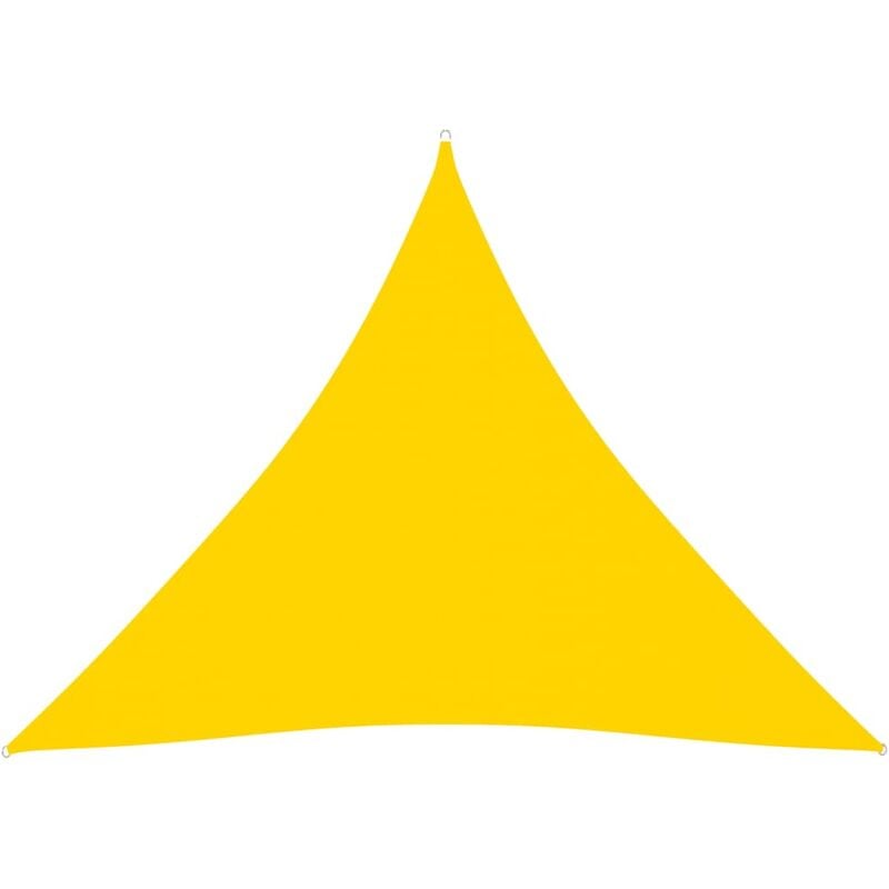 

Toldo de vela triangular de tela oxford amarillo 3,6x3,6x3,6 m