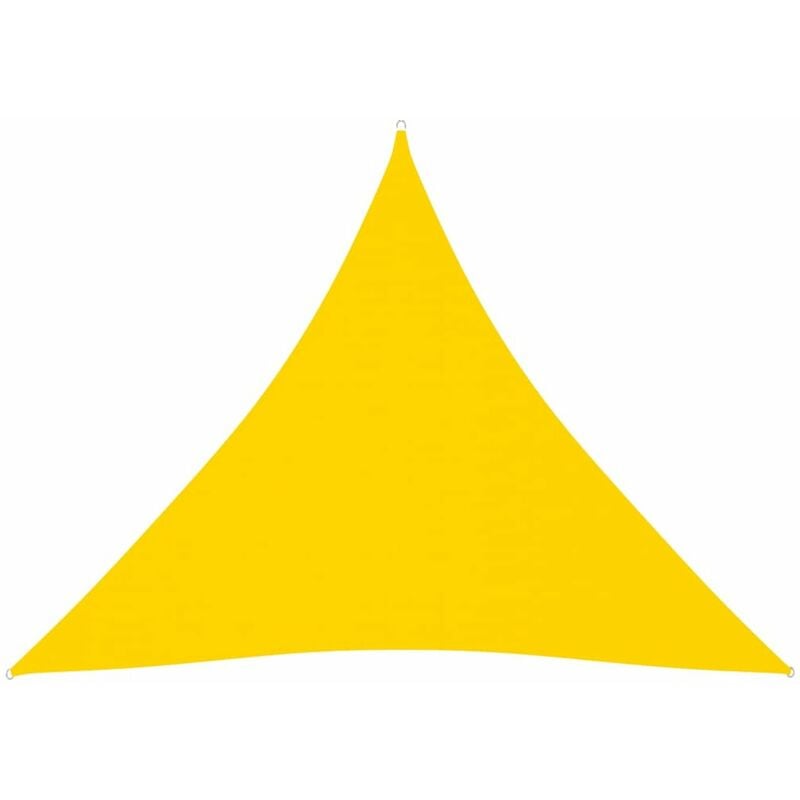 

Toldo de vela triangular de tela oxford amarillo 4x4x4 m