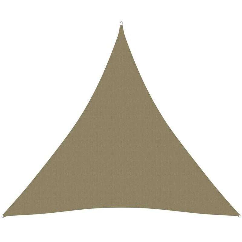

Toldo de vela triangular de tela oxford beige 3x3x3 m