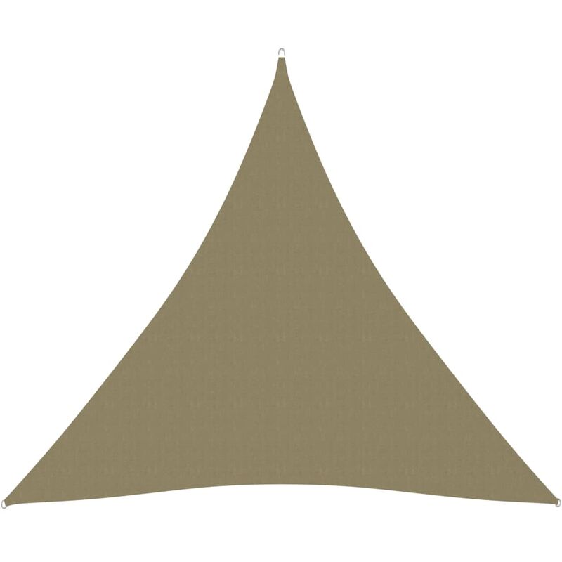 

Toldo de vela triangular de tela oxford beige 3x3x3 m