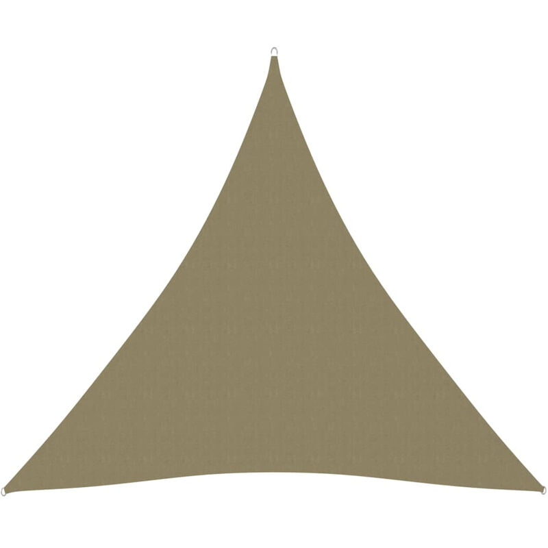 

Toldo de vela triangular de tela oxford beige 3x3x3 m