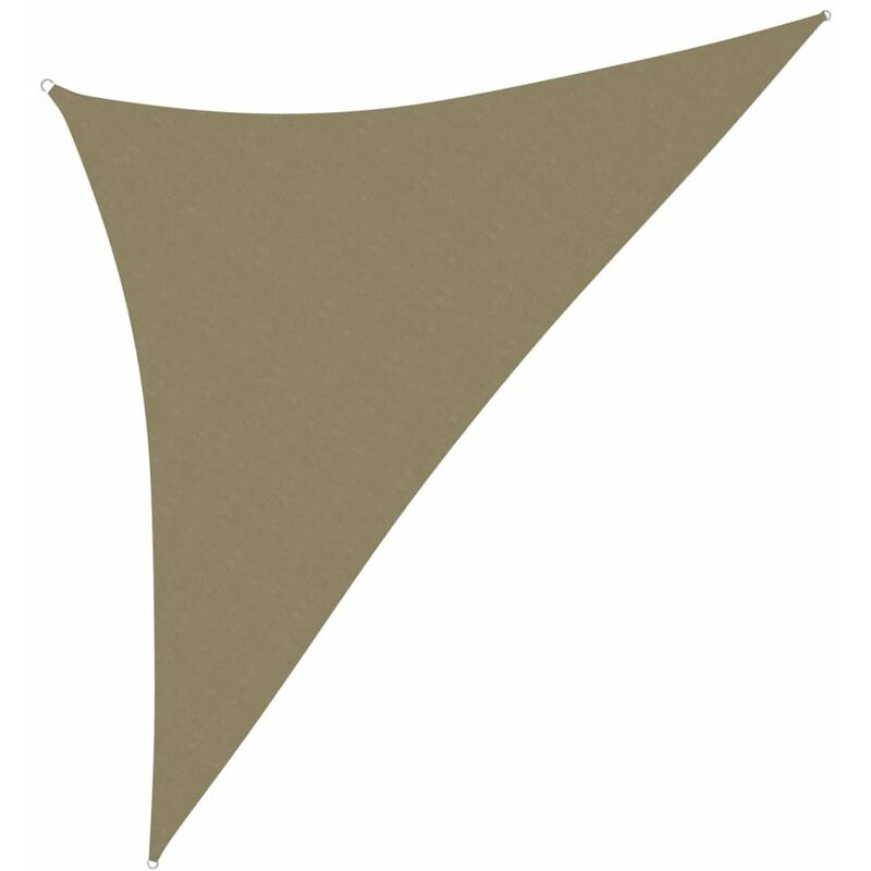 

Toldo de vela triangular de tela oxford beige 3x3x4,24 m