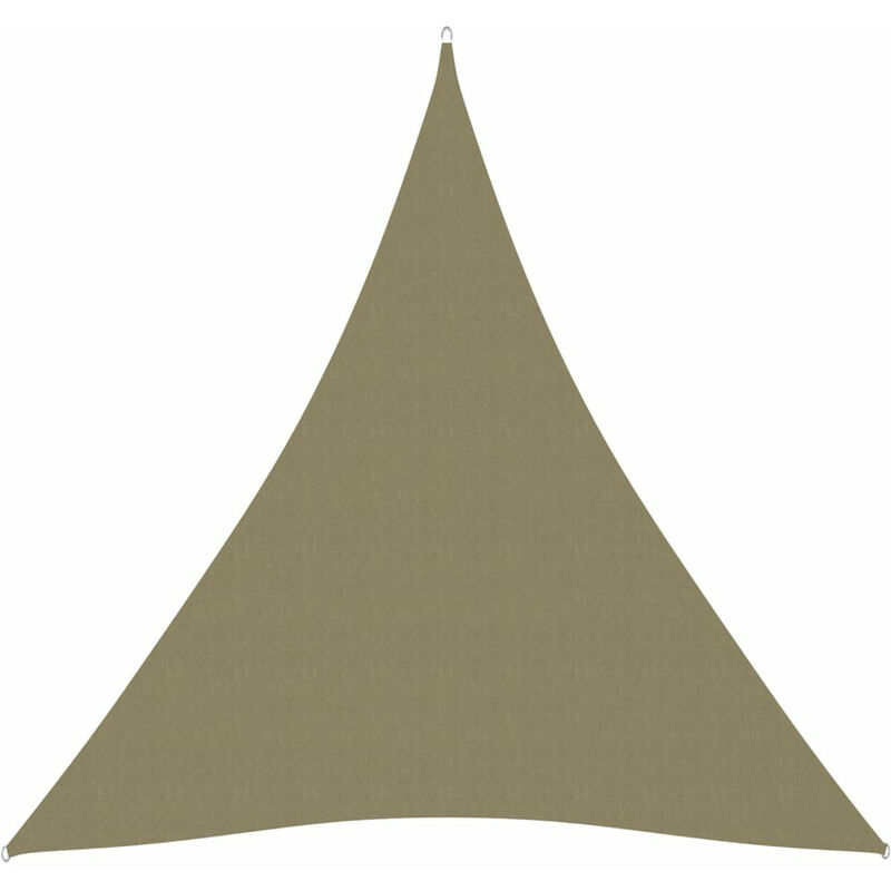 

Toldo de vela triangular de tela oxford beige 3x4x4 m