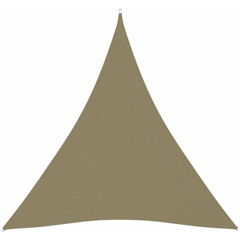 

Toldo de vela triangular de tela oxford beige 4x5x5 m