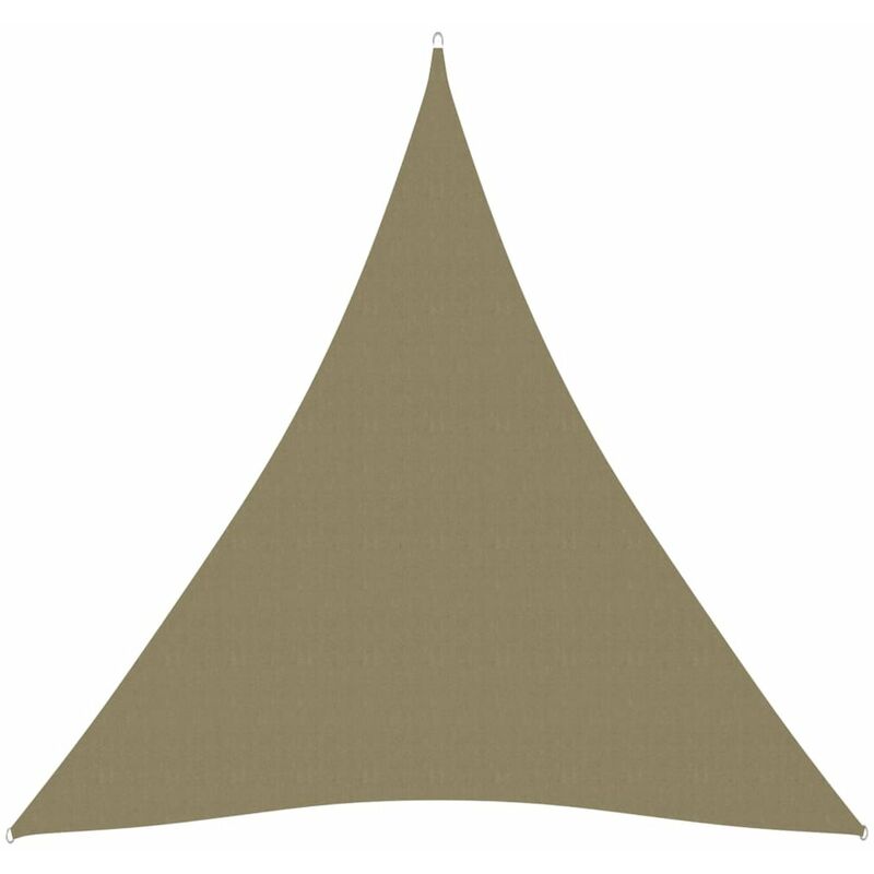 

Toldo de vela triangular de tela oxford beige 5x6x6 m