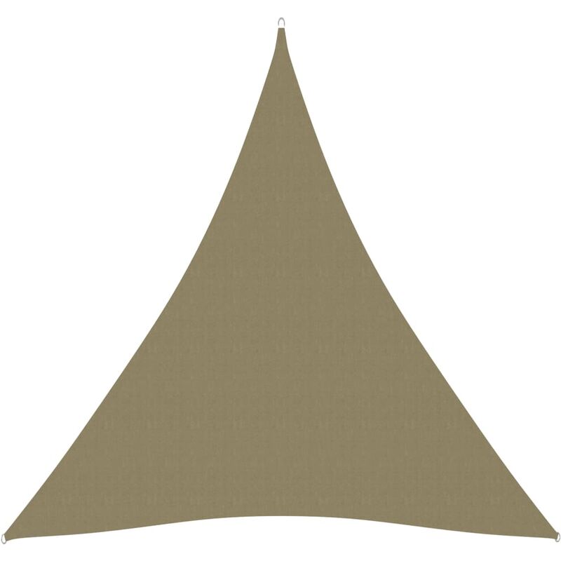 

Toldo de vela triangular de tela oxford beige 5x6x6 m