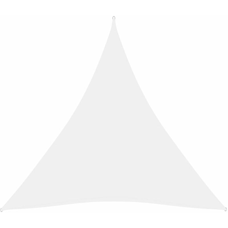 

Toldo de vela triangular de tela oxford blanco 3,6x3,6x3,6 m