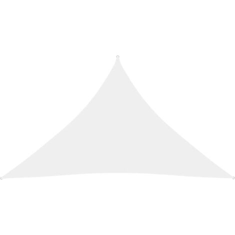 Toldo de vela triangular de tela oxford blanco 3x3x4,24 m