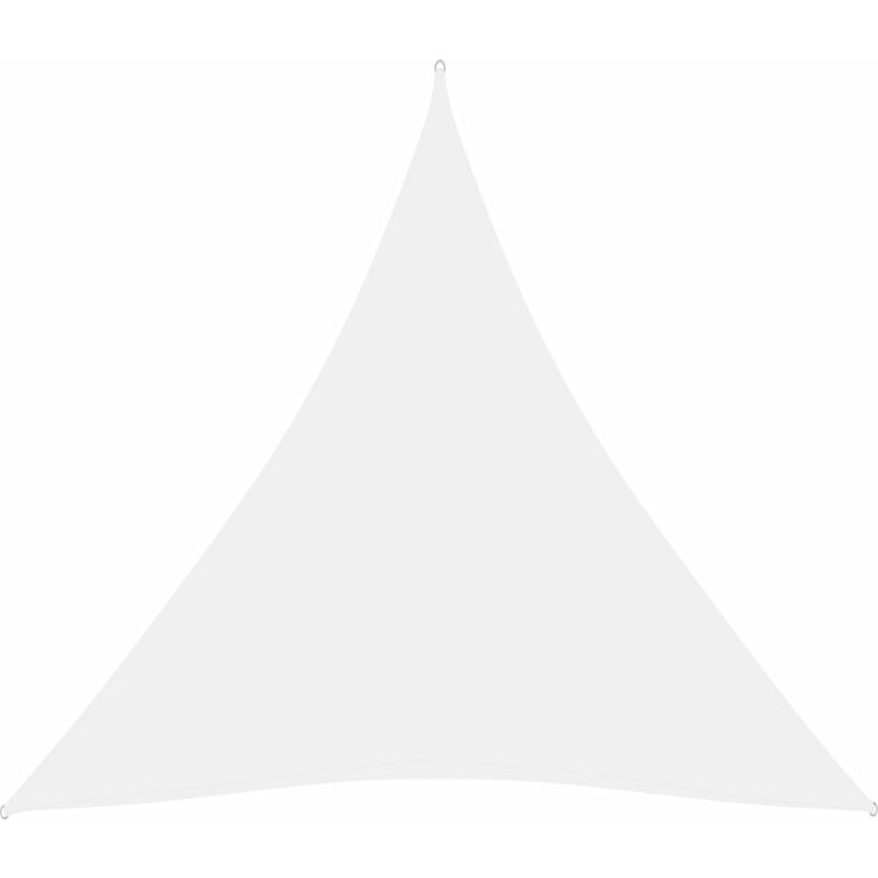 

Toldo de vela triangular de tela oxford blanco 4x4x4 m