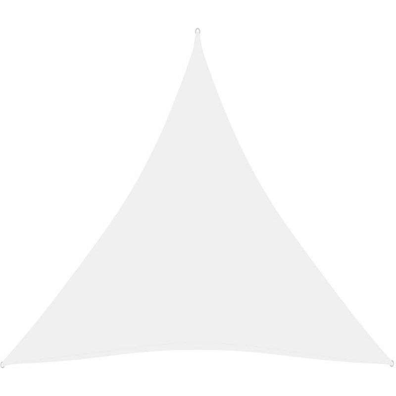 

Toldo de vela triangular de tela oxford blanco 5x5x5 m