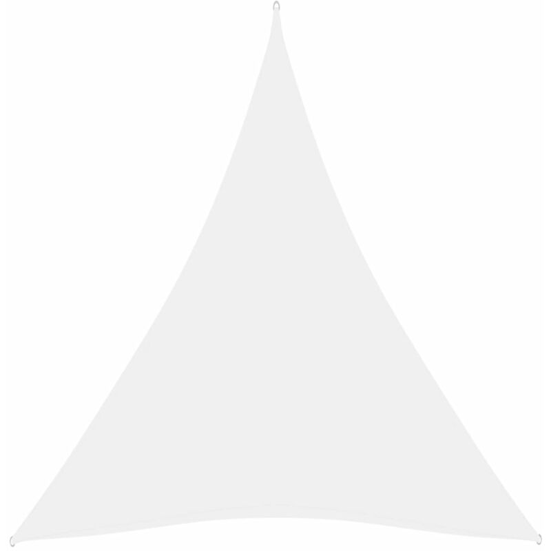 

Toldo de vela triangular de tela oxford blanco 5x7x7 m