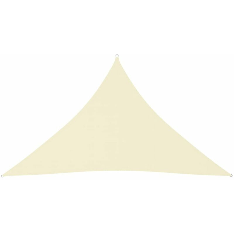 

Toldo de vela triangular de tela oxford crema 3,5x3,5x4,9 m