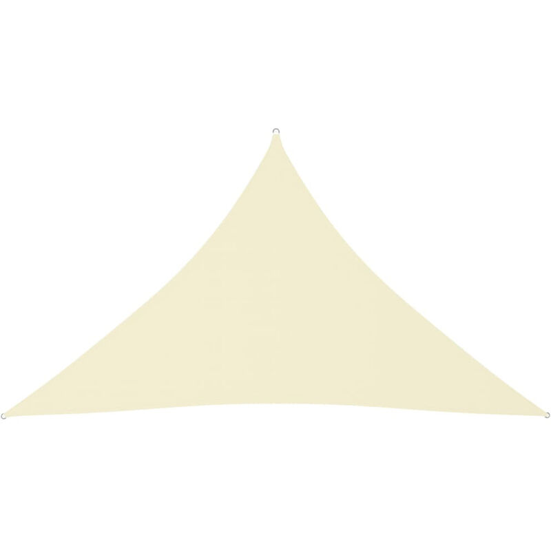 

Toldo de vela triangular de tela oxford crema 3,5x3,5x4,9 m