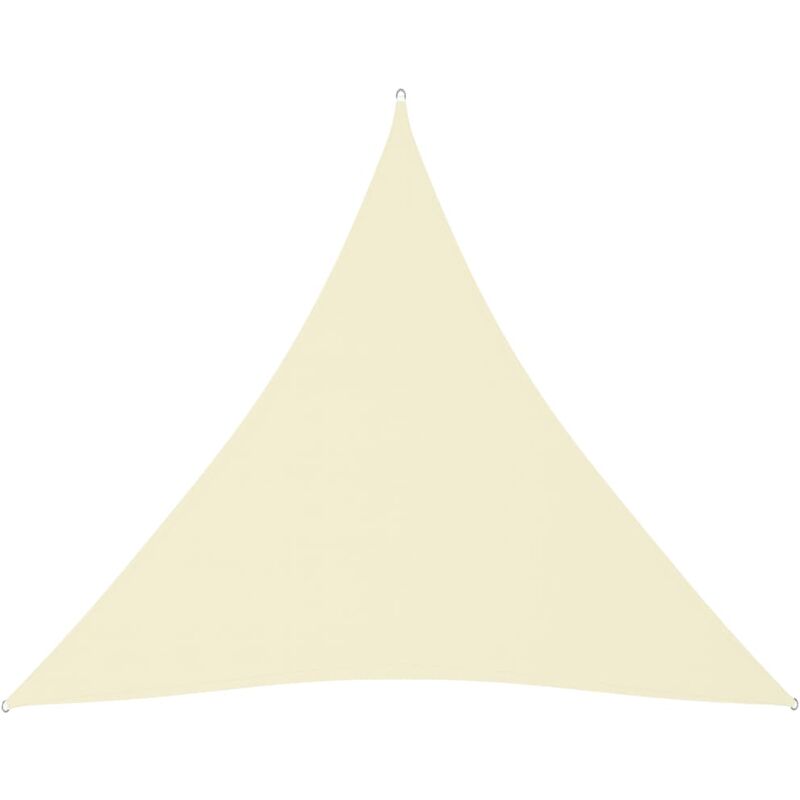 

Toldo de vela triangular de tela oxford crema 4x4x4 m