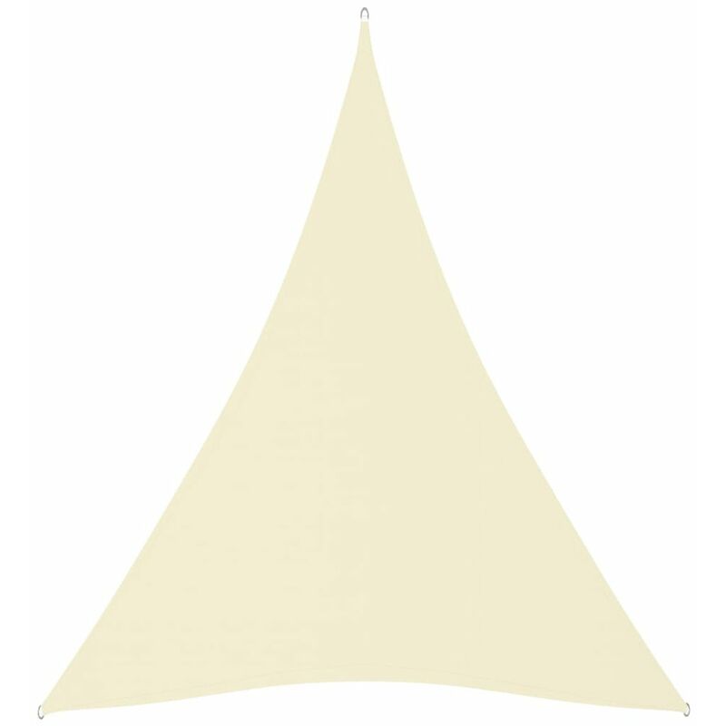 

Toldo de vela triangular de tela oxford crema 5x7x7 m