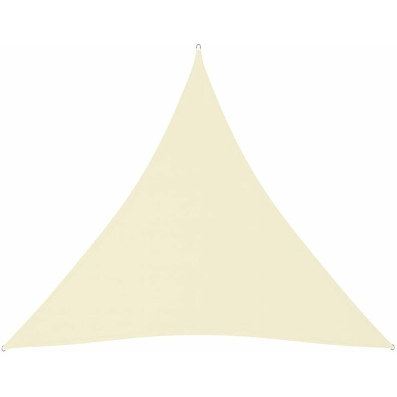

Toldo de vela triangular de tela oxford crema 6x6x6 m
