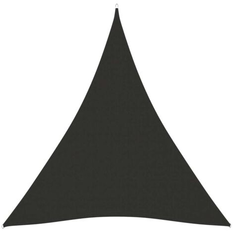 Toldo de vela triangular de tela oxford gris antracita 3x4x4 m
