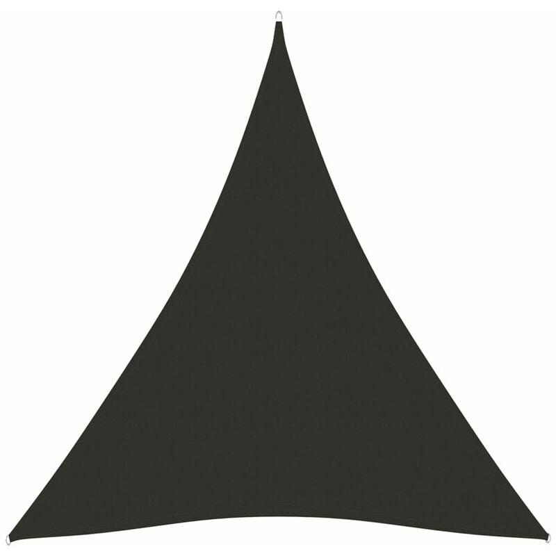 

Toldo de vela triangular de tela oxford gris antracita 5x7x7 m