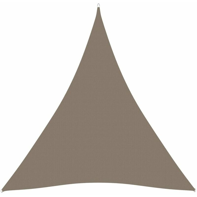 

Toldo de vela triangular de tela oxford gris taupe 3,6x3,6x3,6 m