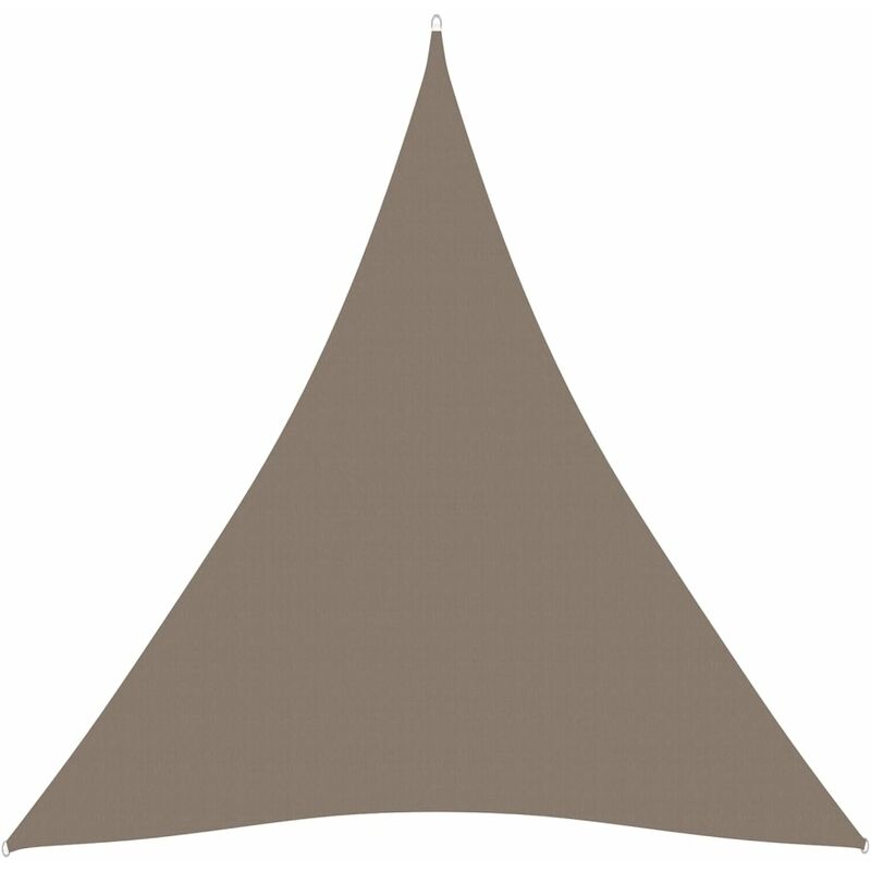

Toldo de vela triangular de tela oxford gris taupe 3x3x3 m