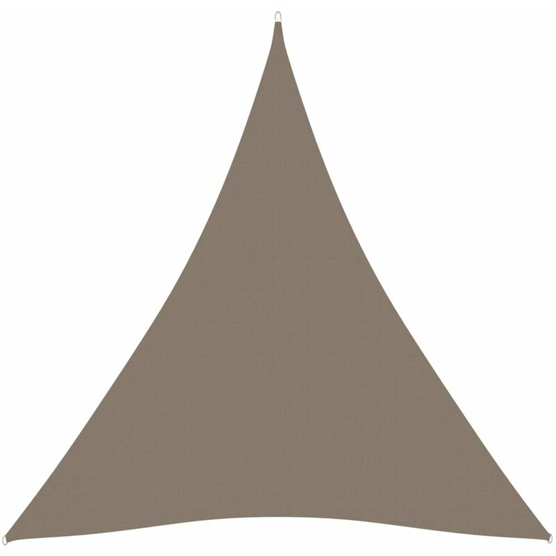 

Toldo de vela triangular de tela oxford gris taupe 4x4x4 m