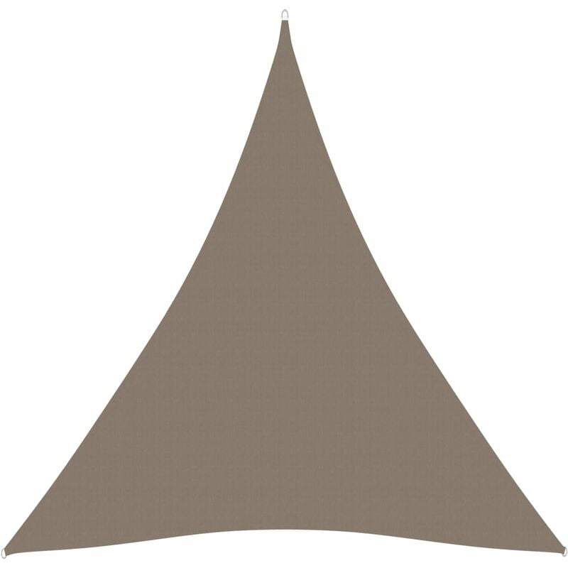

Toldo de vela triangular de tela oxford gris taupe 4x4x4 m