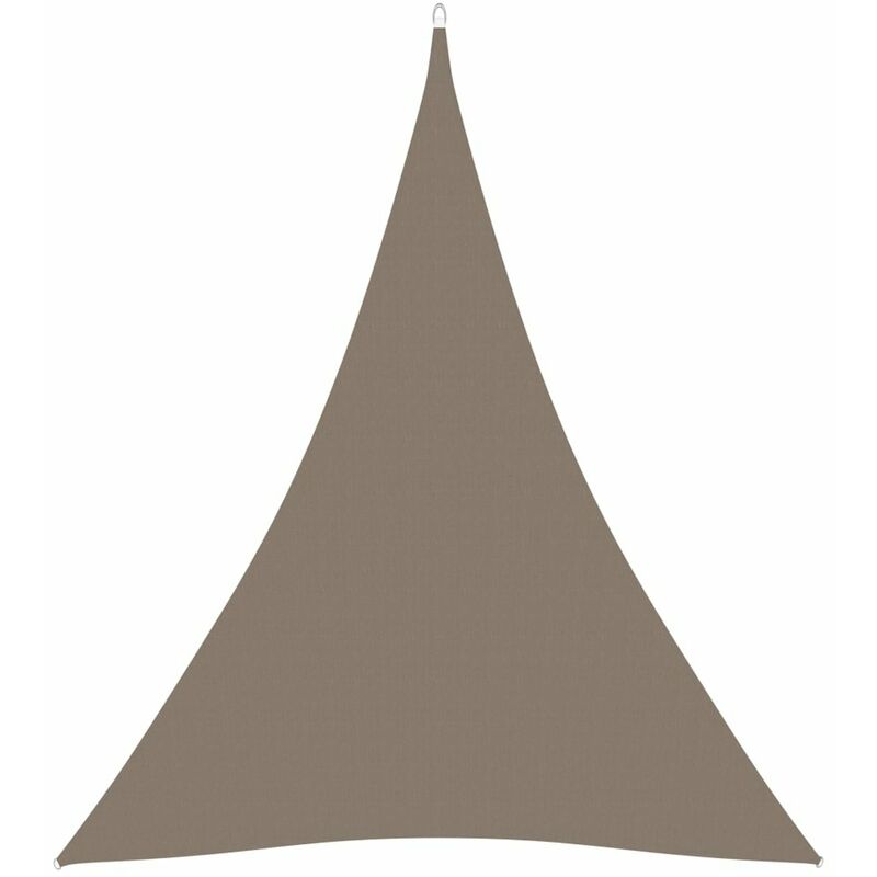 

Toldo de vela triangular de tela oxford gris taupe 4x5x5 m