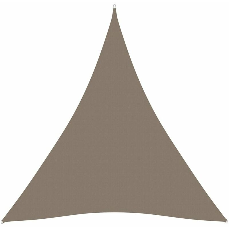 

Toldo de vela triangular de tela oxford gris taupe 5x5x5 m