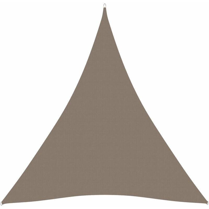 

Toldo de vela triangular de tela oxford gris taupe 5x5x5 m