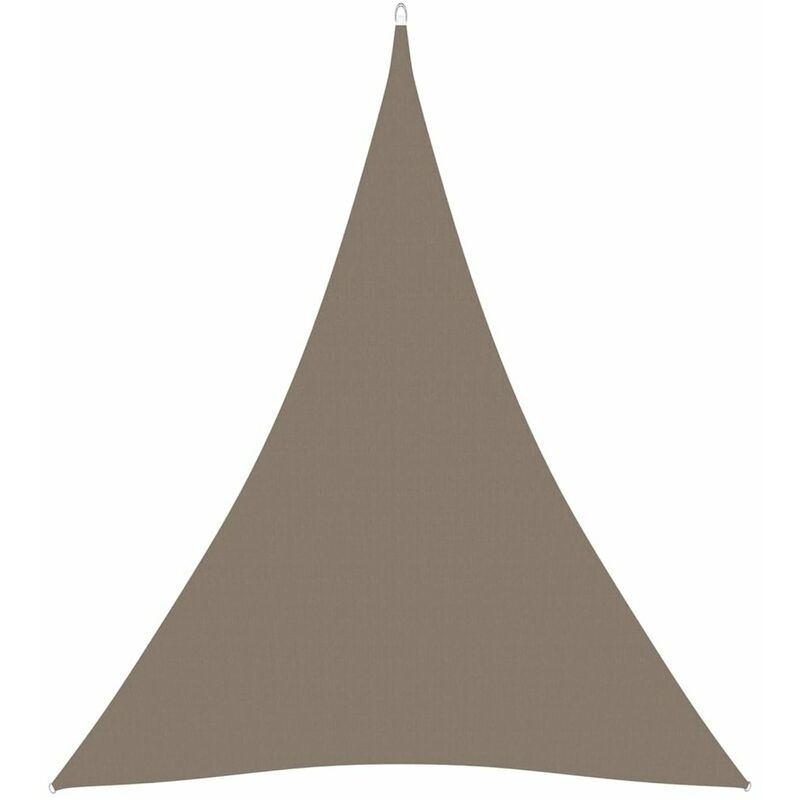 

Toldo de vela triangular de tela oxford gris taupe 5x6x6 m