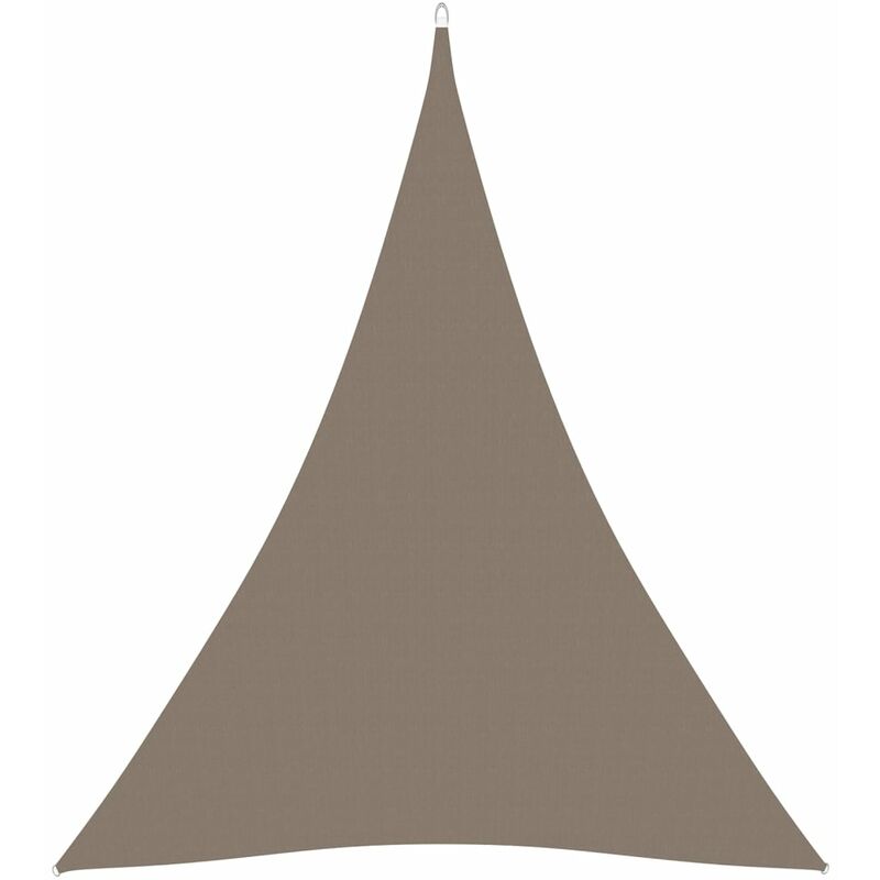 

Toldo de vela triangular de tela oxford gris taupe 5x6x6 m