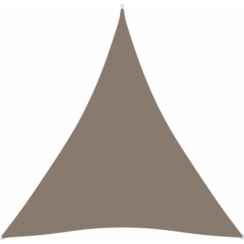 

Toldo de vela triangular de tela oxford gris taupe 6x6x6 m