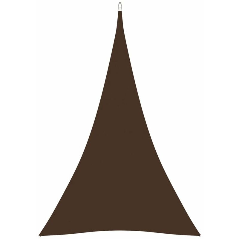 

Toldo de vela triangular de tela oxford marron 4x5x5 m