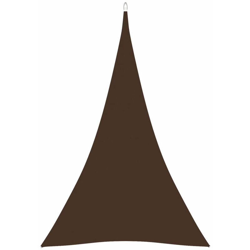 

Toldo de vela triangular de tela oxford marron 5x6x6 m