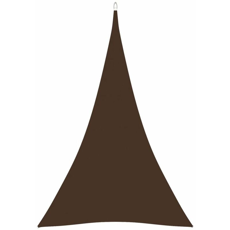 

Toldo de vela triangular de tela oxford marron 5x7x7 m
