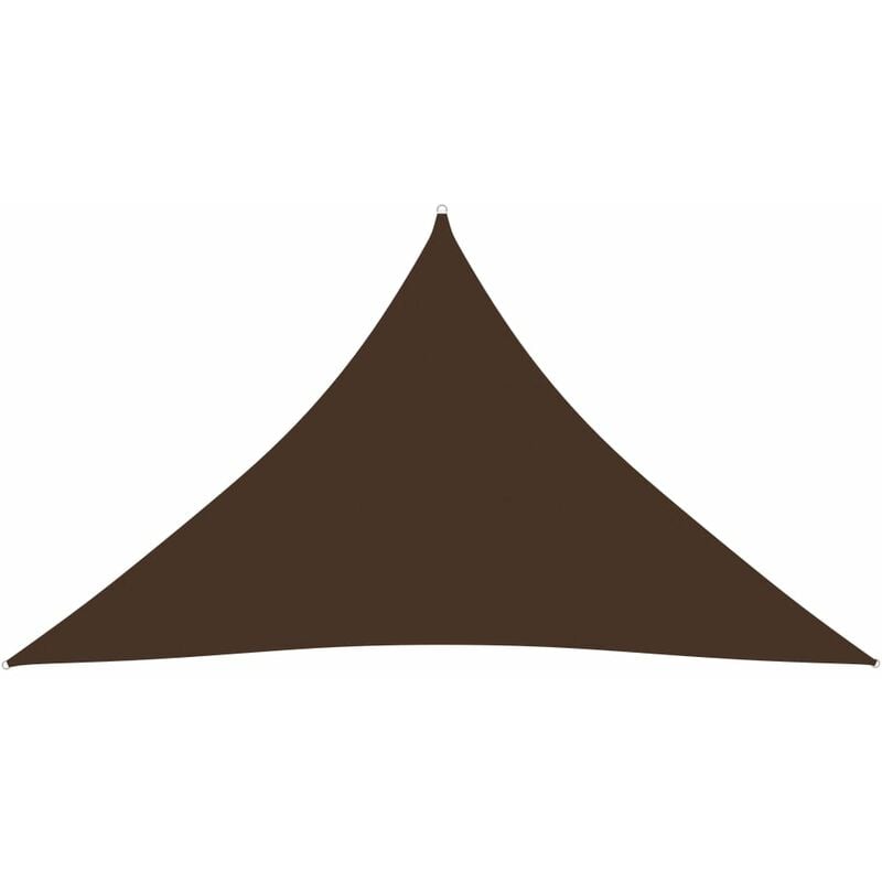 

Toldo de vela triangular de tela oxford marrón 4x4x5,8 m