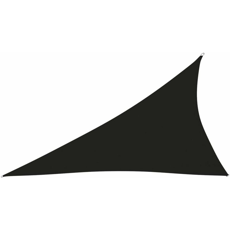 

Toldo de vela triangular de tela oxford negro 4x5x6,4 m
