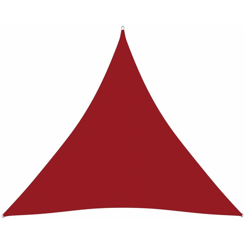 

Toldo de vela triangular de tela oxford rojo 3,6x3,6x3,6 m