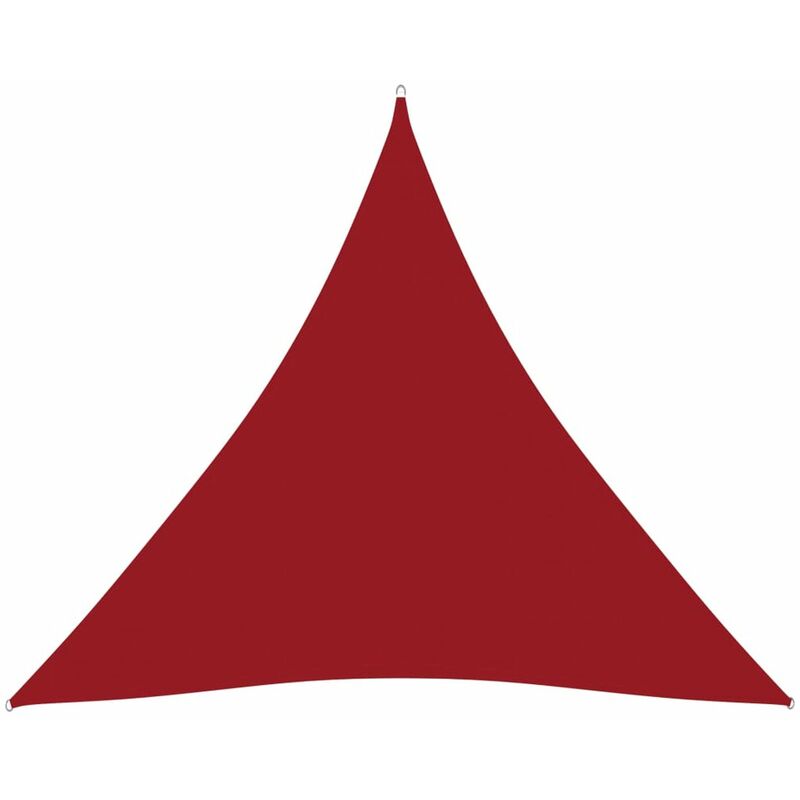 

Toldo de vela triangular de tela oxford rojo 4x4x4 m