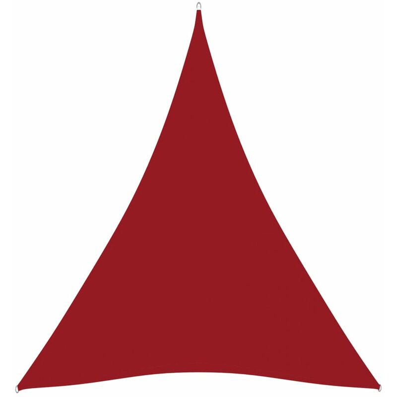 

Toldo de vela triangular de tela oxford rojo 5x7x7 m