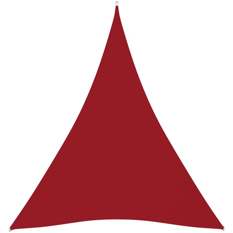 

Toldo de vela triangular de tela oxford rojo 5x7x7 m