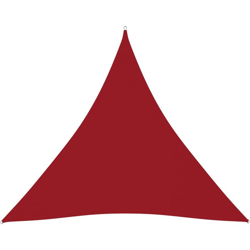 

Toldo de vela triangular de tela oxford rojo 6x6x6 m