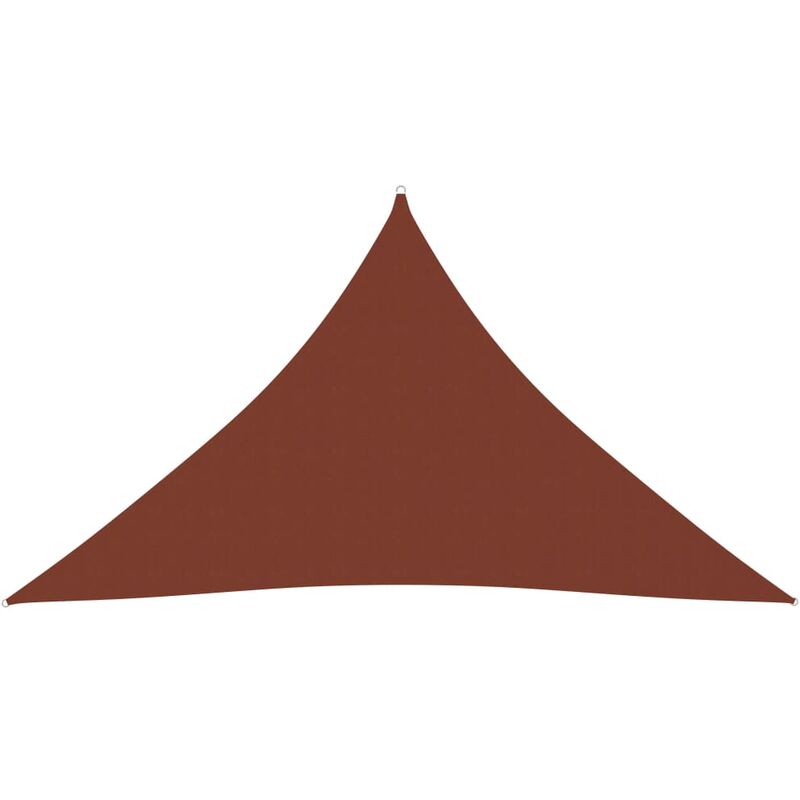 

Toldo de vela triangular de tela oxford terracota 3,5x3,5x4,9 m