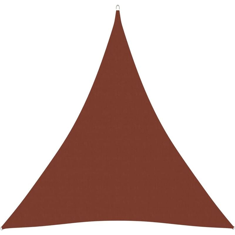 

Toldo de vela triangular de tela oxford terracota 4x4x4 m