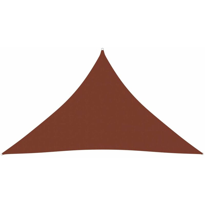 

Toldo de vela triangular de tela oxford terracota 4x4x5,8 m