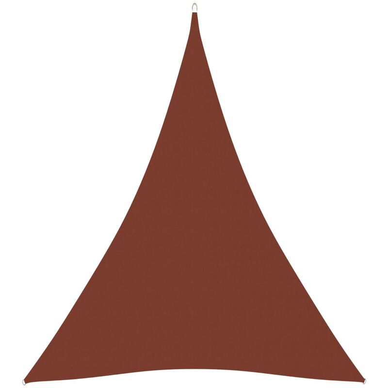

Toldo de vela triangular de tela oxford terracota 5x7x7 m