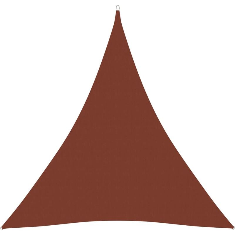 

Toldo de vela triangular de tela oxford terracota 6x6x6 m