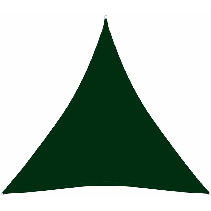 

Toldo de vela triangular de tela oxford verde oscuro 3x3x3 m